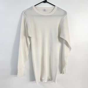 Vintage J.E. Morgan Long Johns Thermal Shirt 2XL Waffle Knit USA Workwear 90s